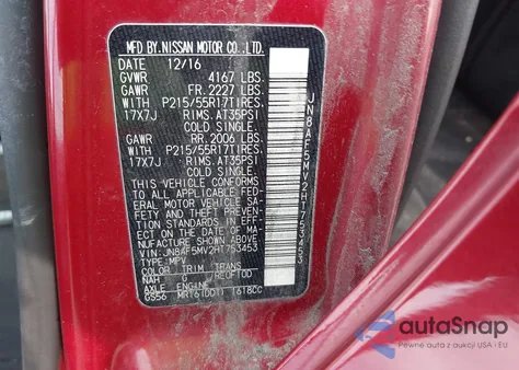 2017 Nissan Juke Sv z USA, uszkodzony, nr VIN JN8AF5MV2HT753453